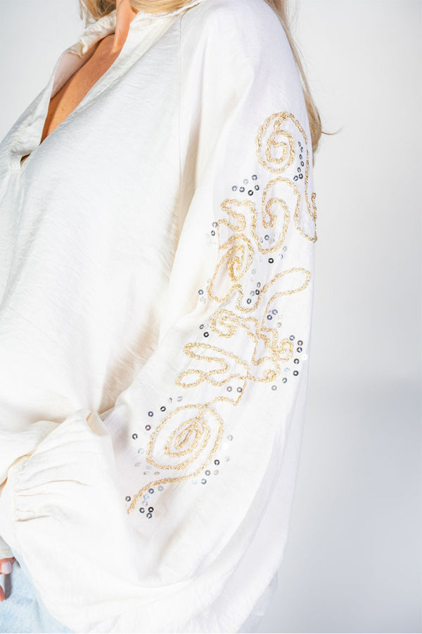 EVA FASHION blouse lange mouw - Solange Fashion