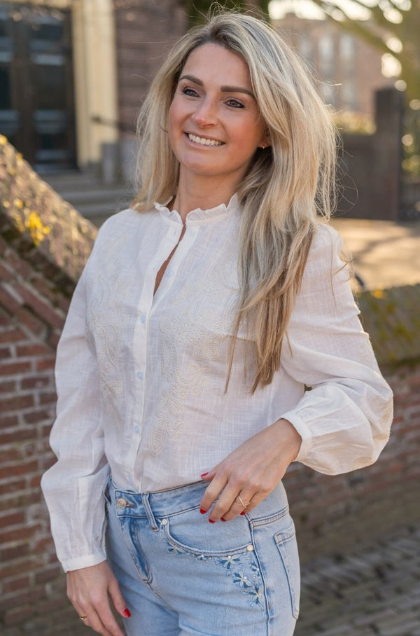 SOLANGE blouse lange mouw