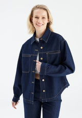 CUP OF JOE DENIM blouse lange mouw