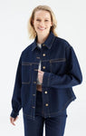 CUP OF JOE DENIM blouse lange mouw