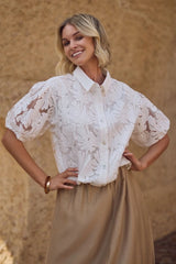 NUKUS blouse korte mouw