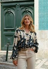 C&S THE LABEL blouse lange mouw