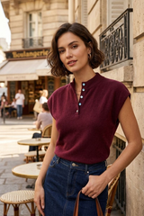 SOLANGE top korte mouw