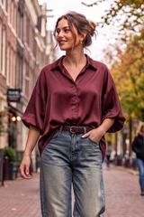SOLANGE blouse lange mouw