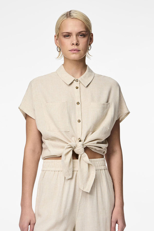 Pieces blouse korte mouw - Solange Fashion