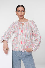 Geisha top lange mouw