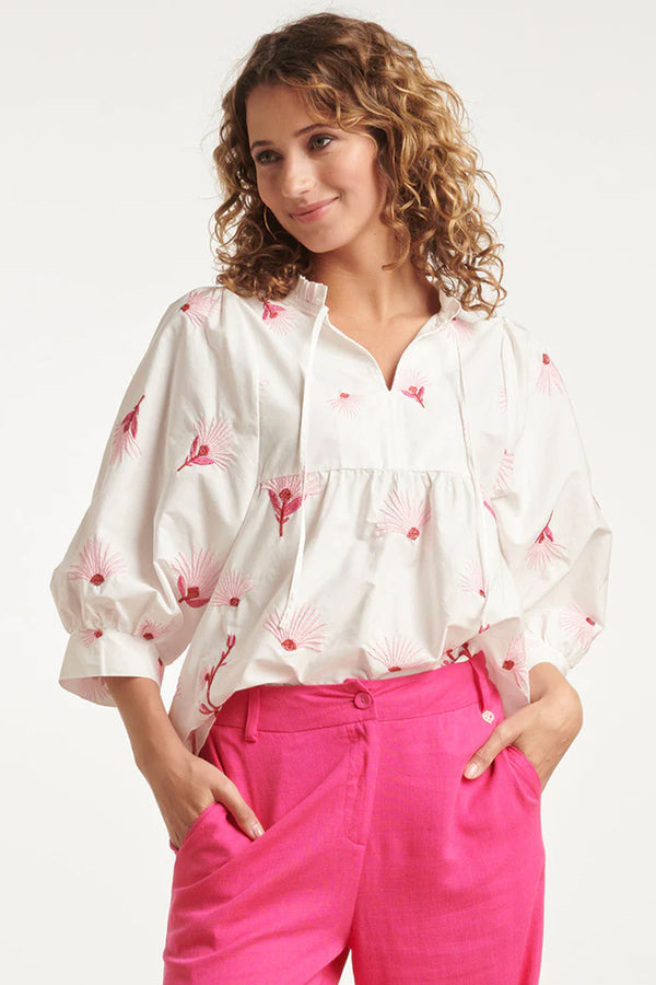 SMASHED LEMON blouse lange mouw - Solange Fashion