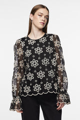 Pieces blouse lange mouw - Solange Fashion